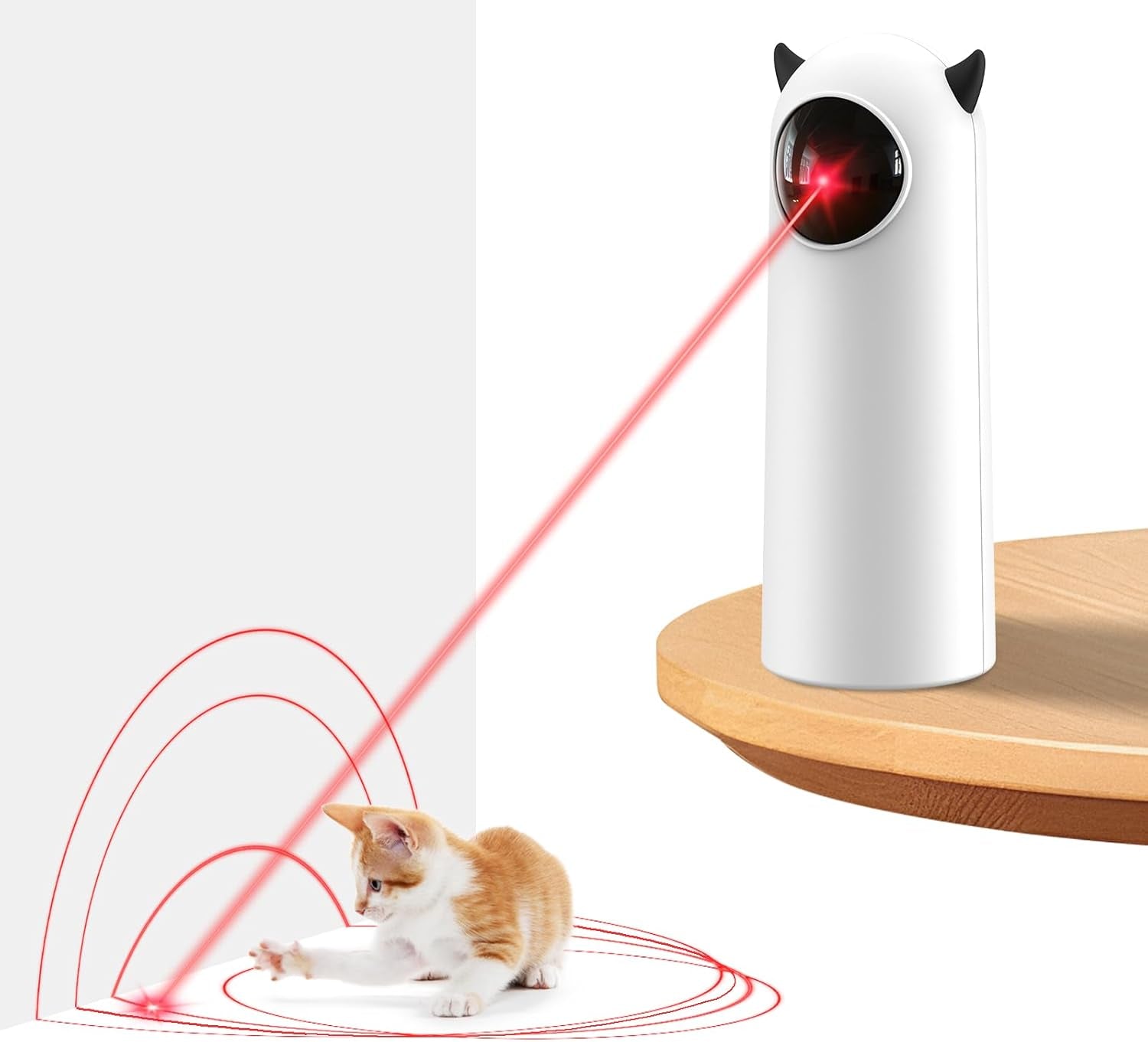 Laser Cat Toy - Interactive Motion Activated Laser Pointer for Indoor Cats, Dogs, and Kittens - Keeps Your Pets Engaged and Entertained!